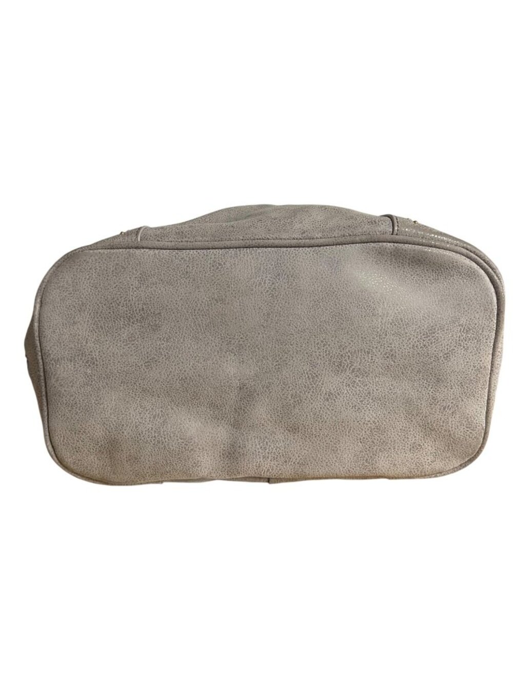 Steve Madden Drew Hobo Bag Gray Faux Leather Shoulder Bag With Gold Accents - Picture 3 of 16